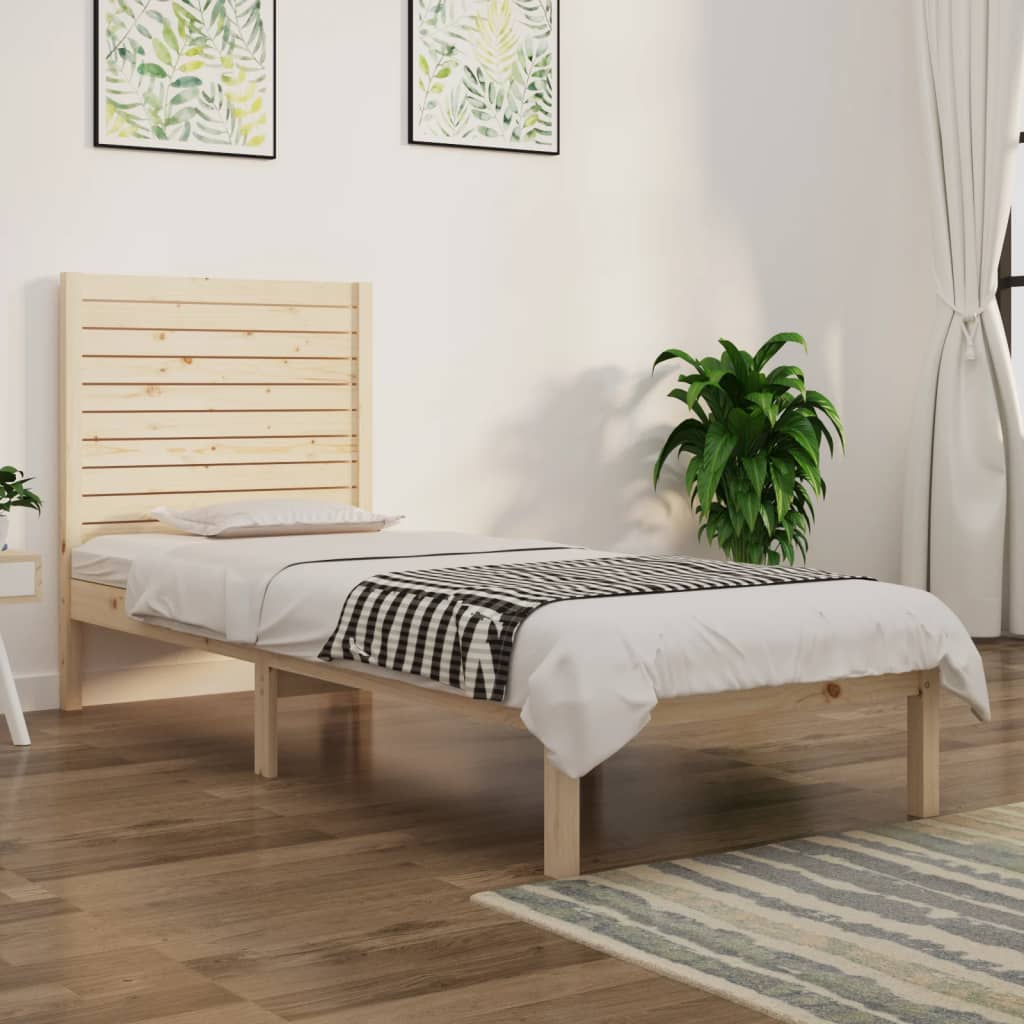Bed Frame without Mattress 75x190 cm Small Single Solid Wood