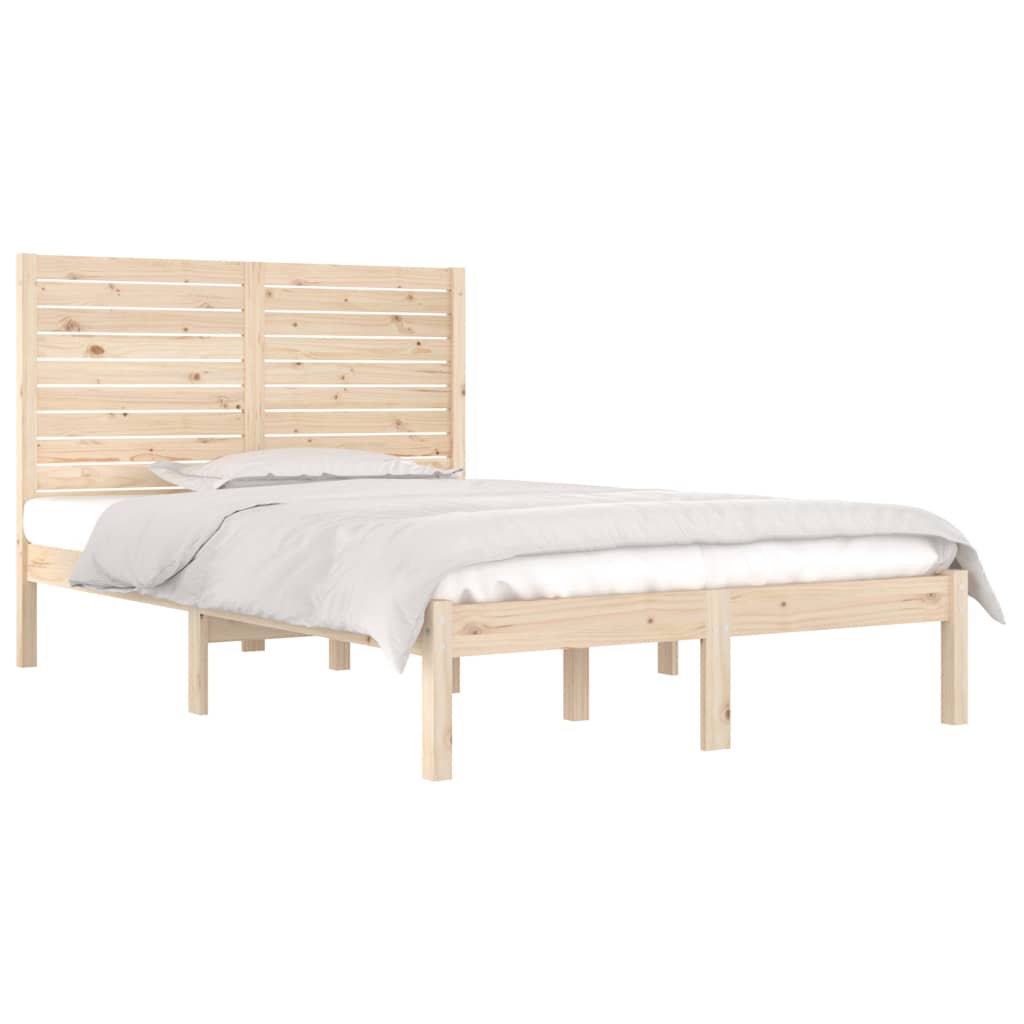 Bed Frame without Mattress 140x190 cm Solid Wood