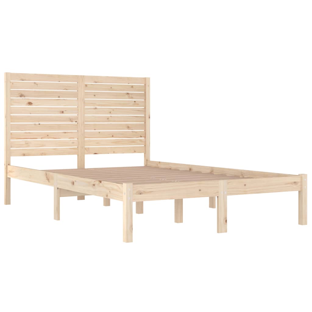 Bed Frame without Mattress 140x190 cm Solid Wood