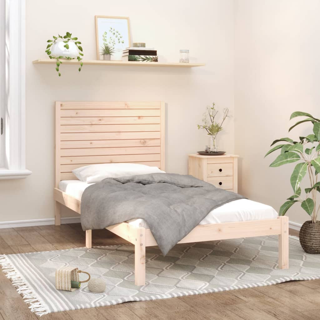 Bed Frame without Mattress 90x200 cm Solid Wood