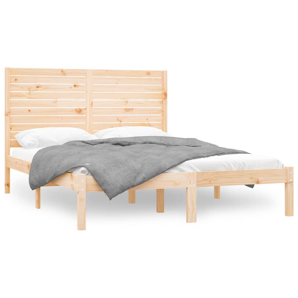 Bed Frame without Mattress 160x200 cm Solid Wood