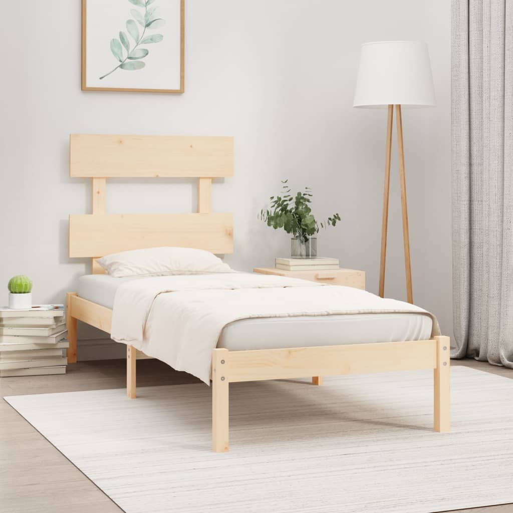 Bed Frame without Mattress 75x190 cm Small Single Solid Wood