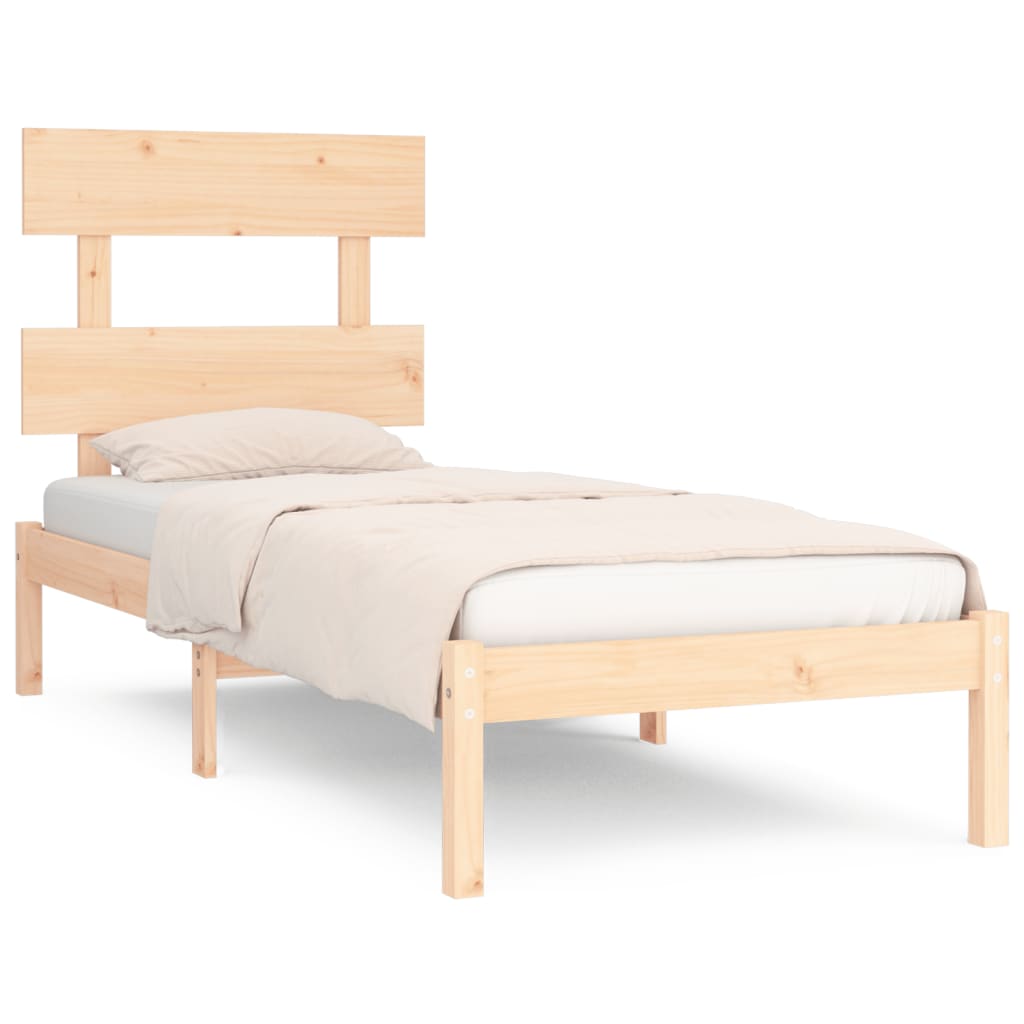 Bed Frame without Mattress 90x190 cm Single Solid Wood