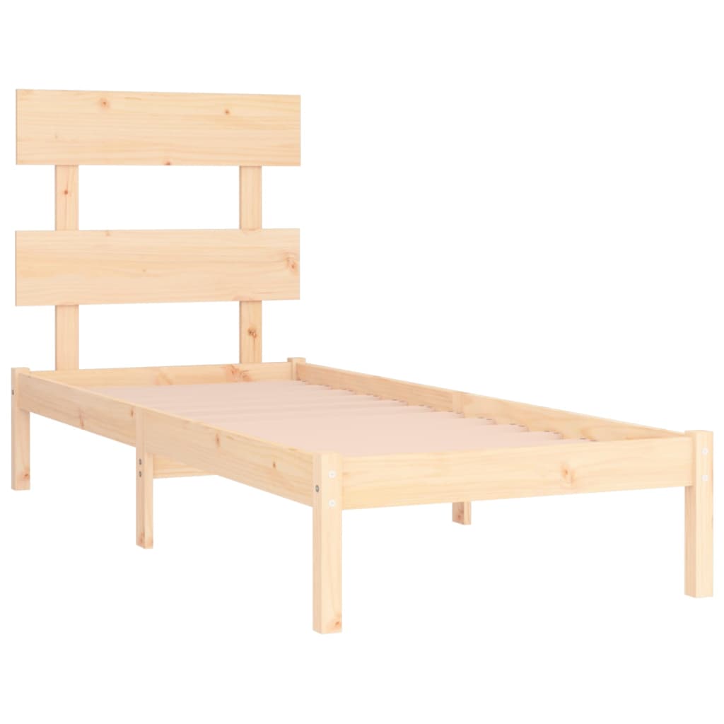 Bed Frame without Mattress 90x190 cm Single Solid Wood