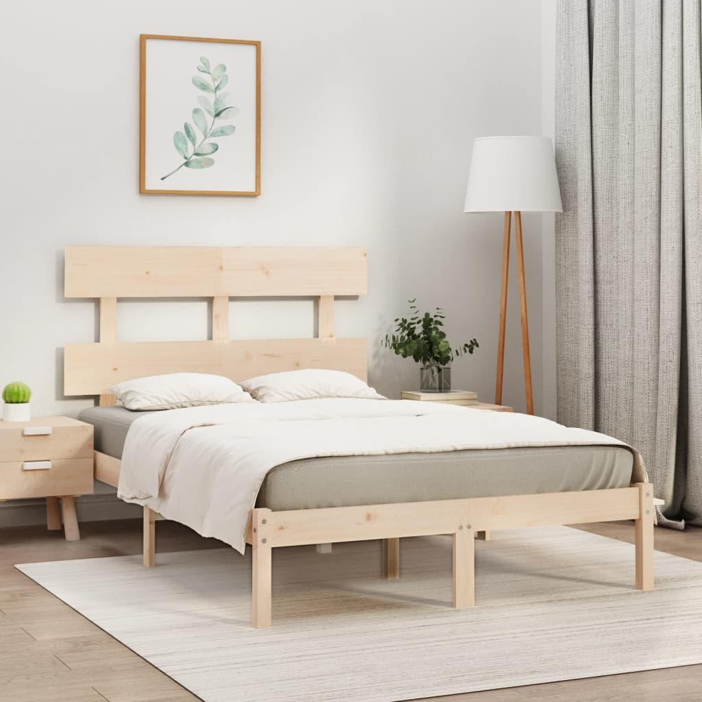 Bed Frame without Mattress 140x200 cm Solid Wood