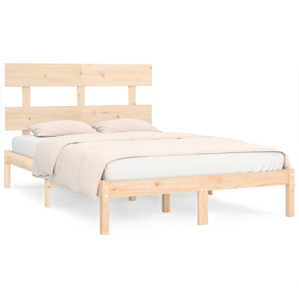 Bed Frame without Mattress 200x200 cm Solid Wood