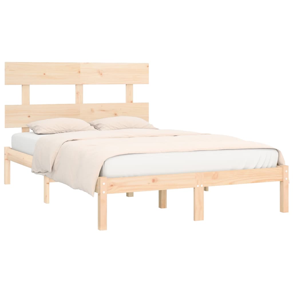 Bed Frame without Mattress 200x200 cm Solid Wood