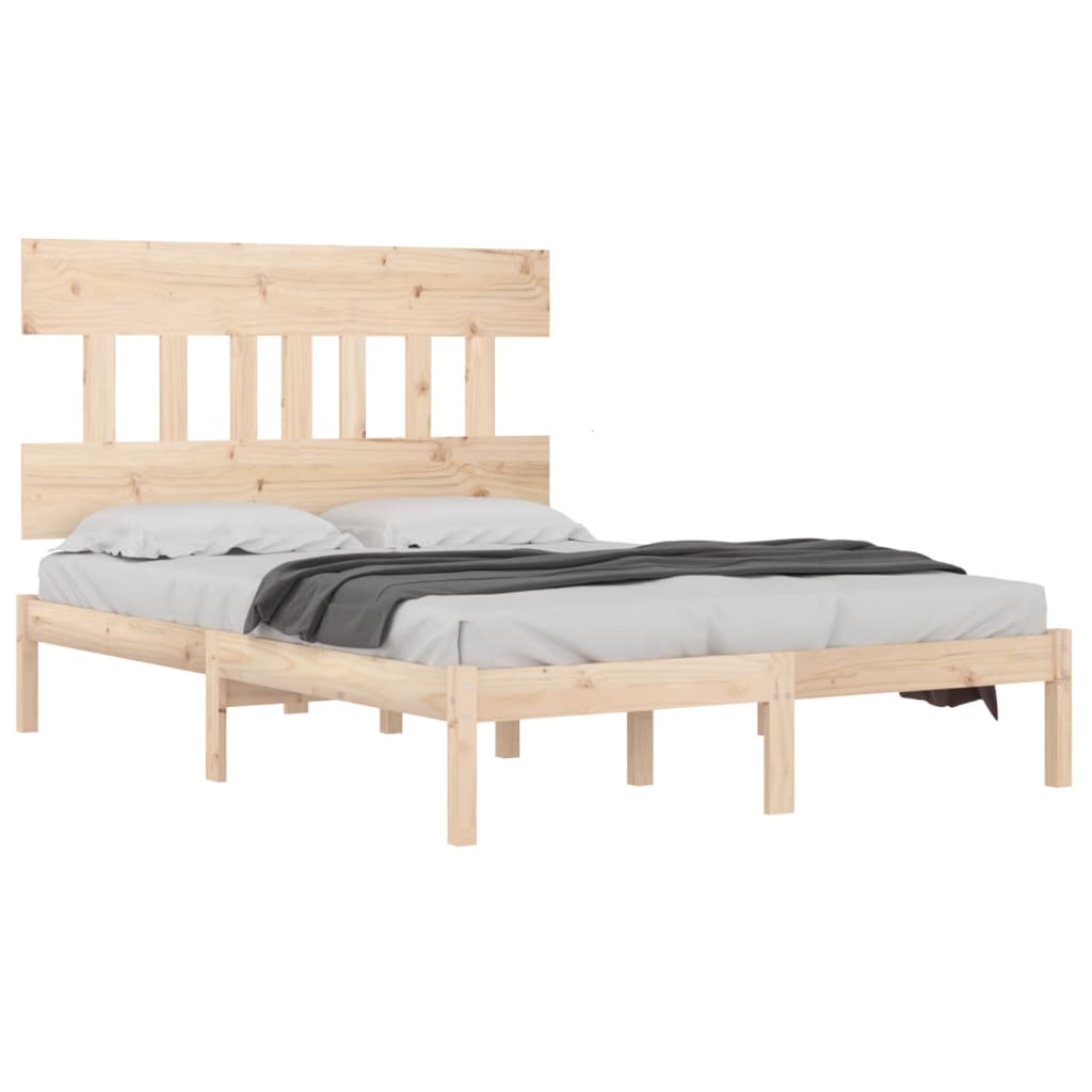 Bed Frame without Mattress 140x200 cm Solid Wood