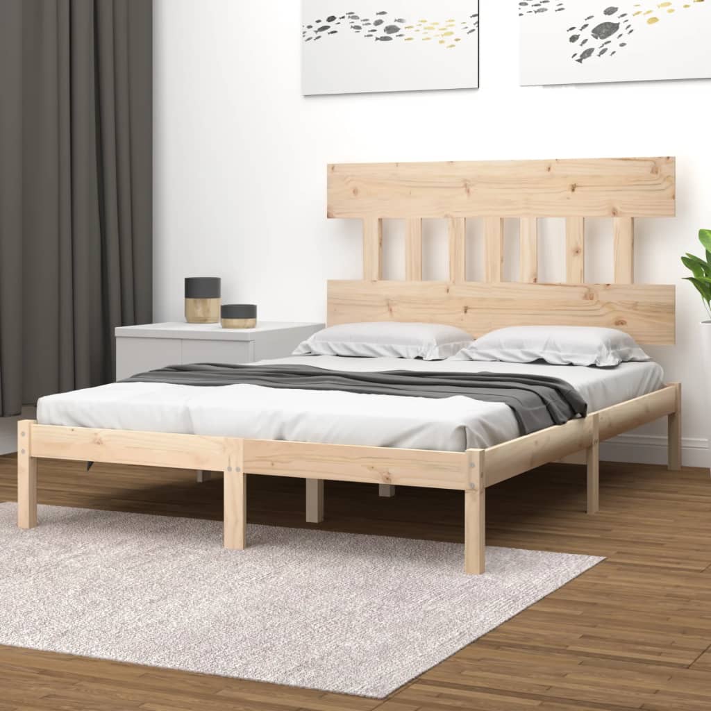 Bed Frame without Mattress 140x200 cm Solid Wood