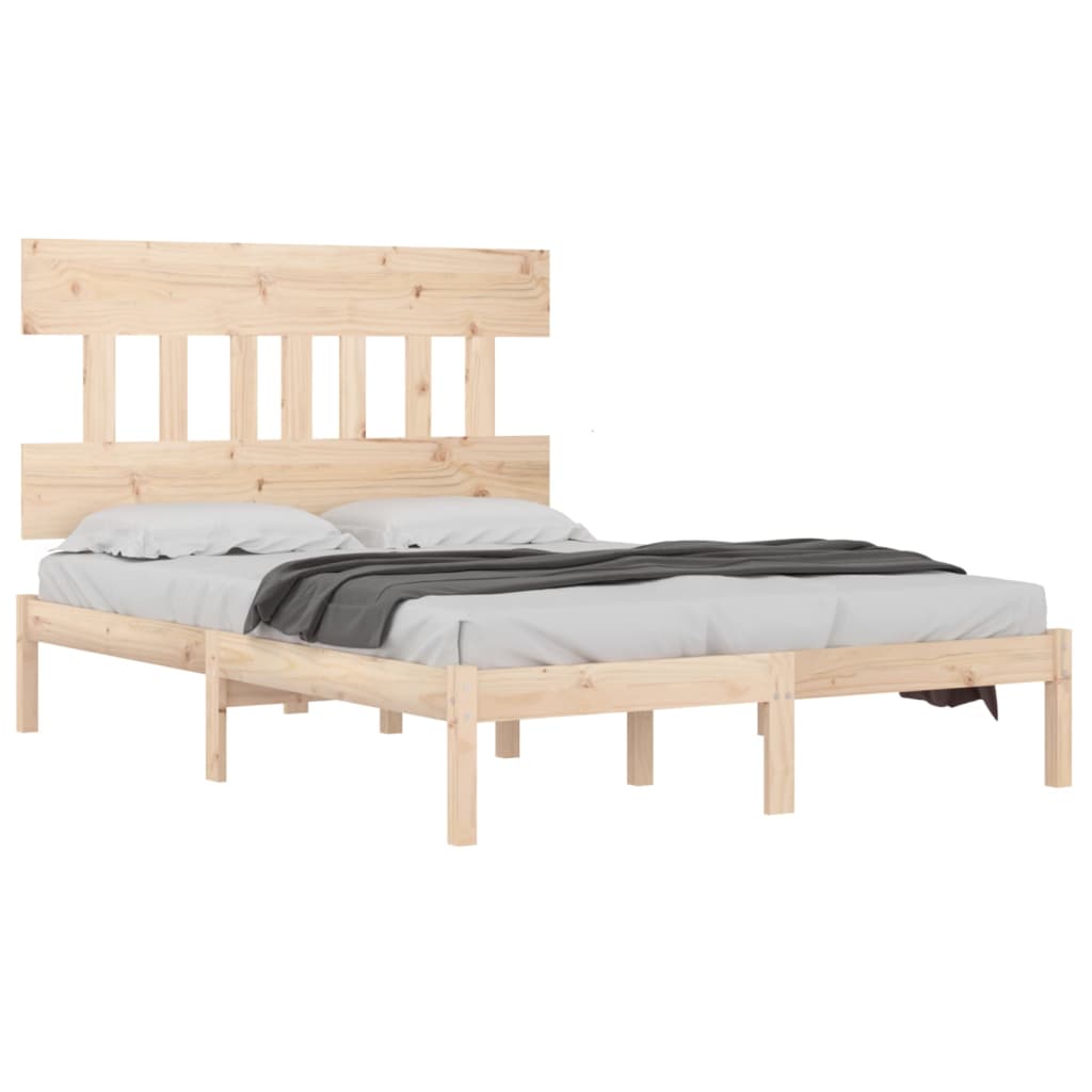Bed Frame without Mattress 200x200 cm Solid Wood