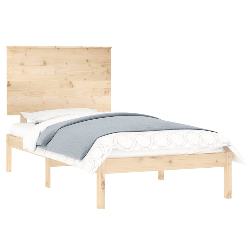 Bed Frame without Mattress 75x190 cm Small Single Solid Wood