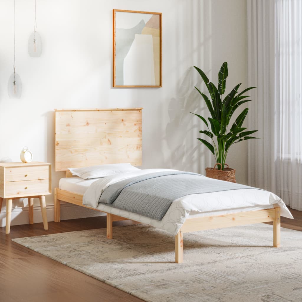 Bed Frame without Mattress 75x190 cm Small Single Solid Wood