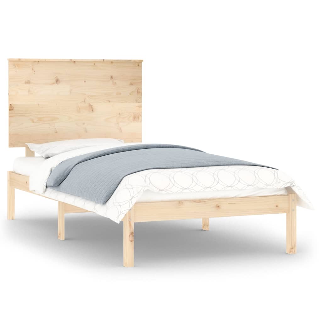 Bed Frame without Mattress 100x200 cm Solid Wood Pine