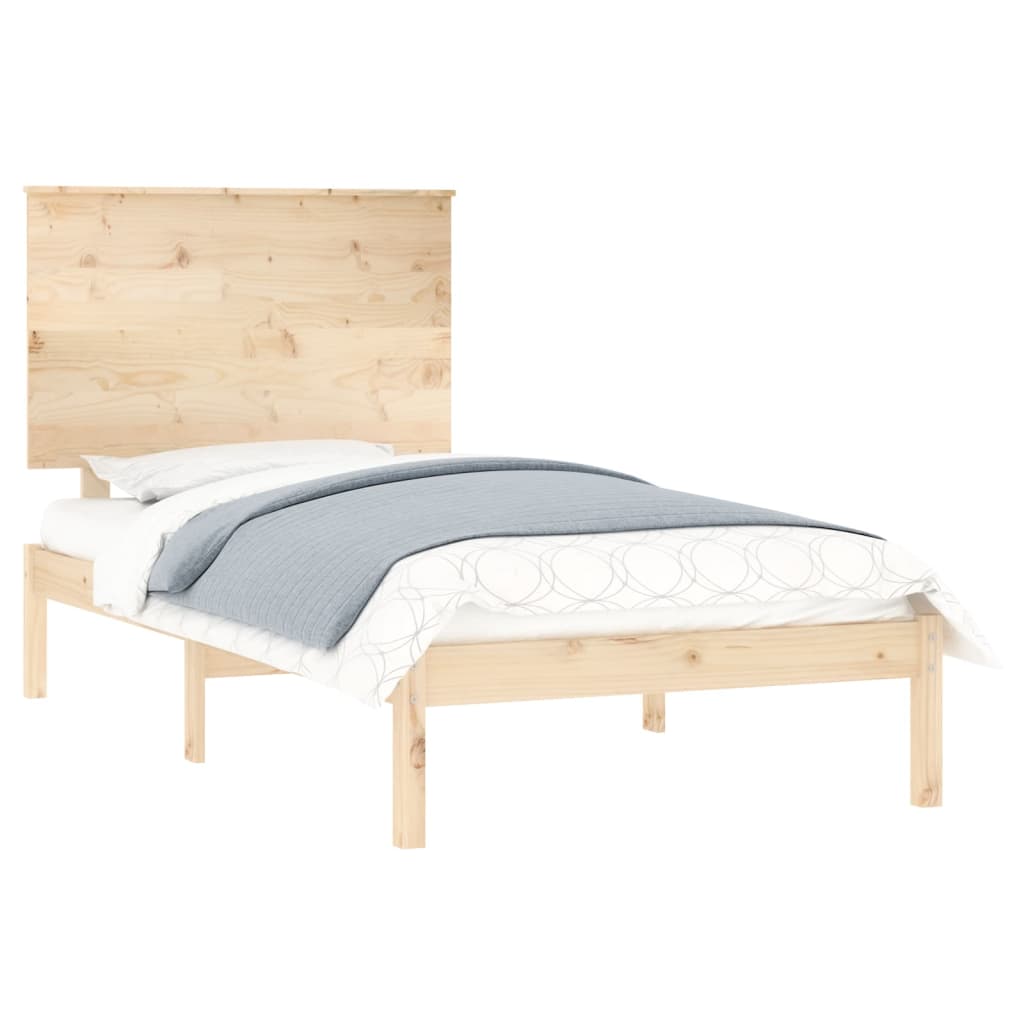 Bed Frame without Mattress 100x200 cm Solid Wood Pine