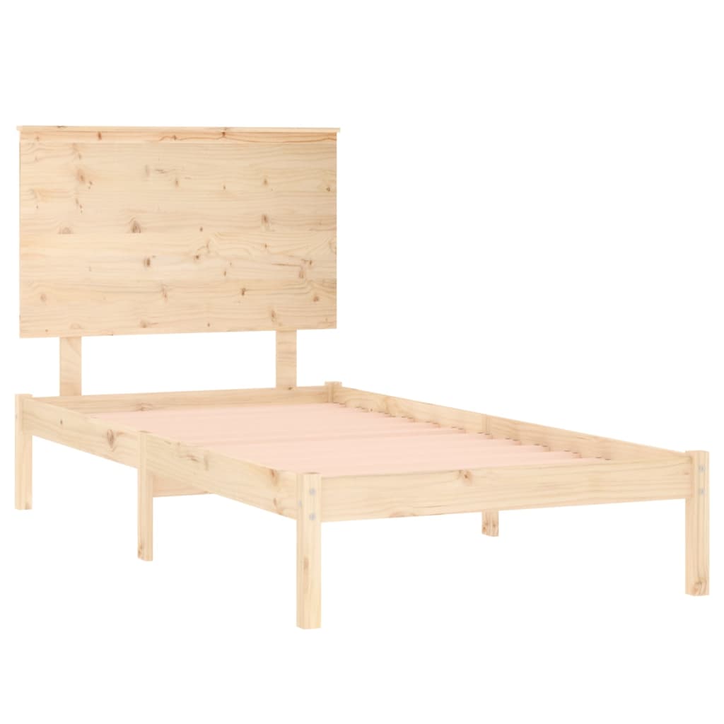 Bed Frame without Mattress 100x200 cm Solid Wood Pine