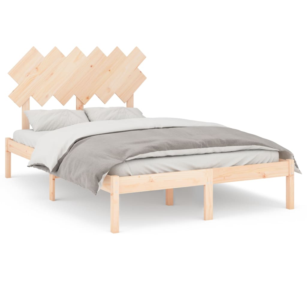 Bed Frame without Mattress 120x190 cm Small Double Solid Wood