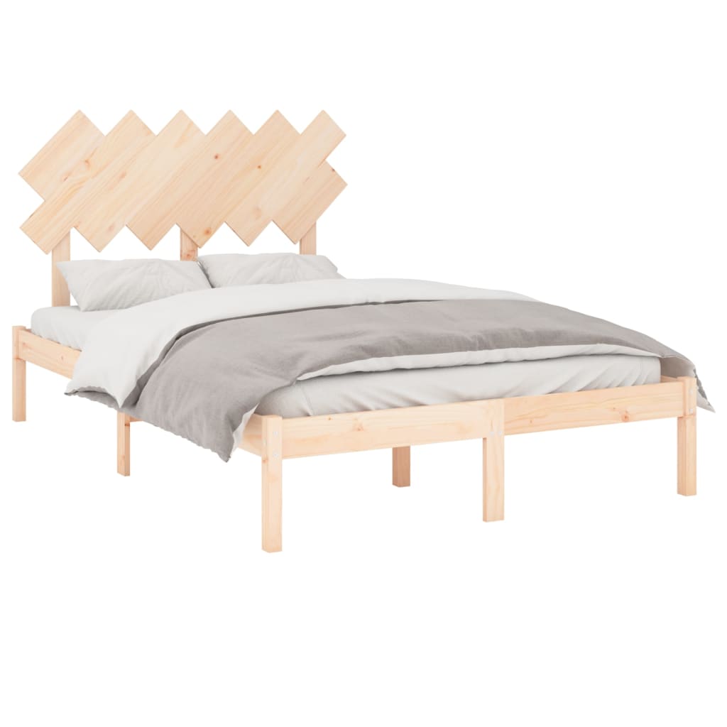 Bed Frame without Mattress 120x190 cm Small Double Solid Wood