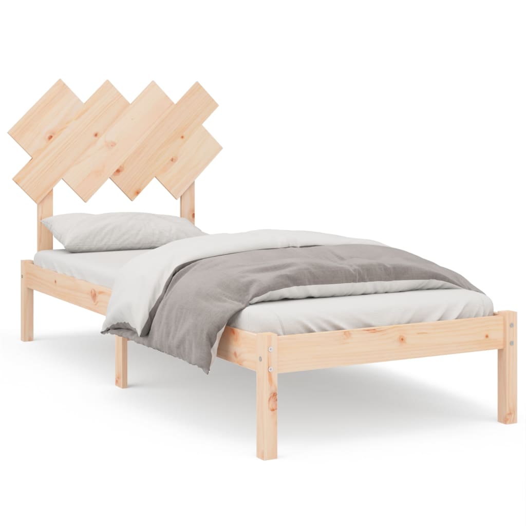 Bed Frame without Mattress 90x200 cm Solid Wood