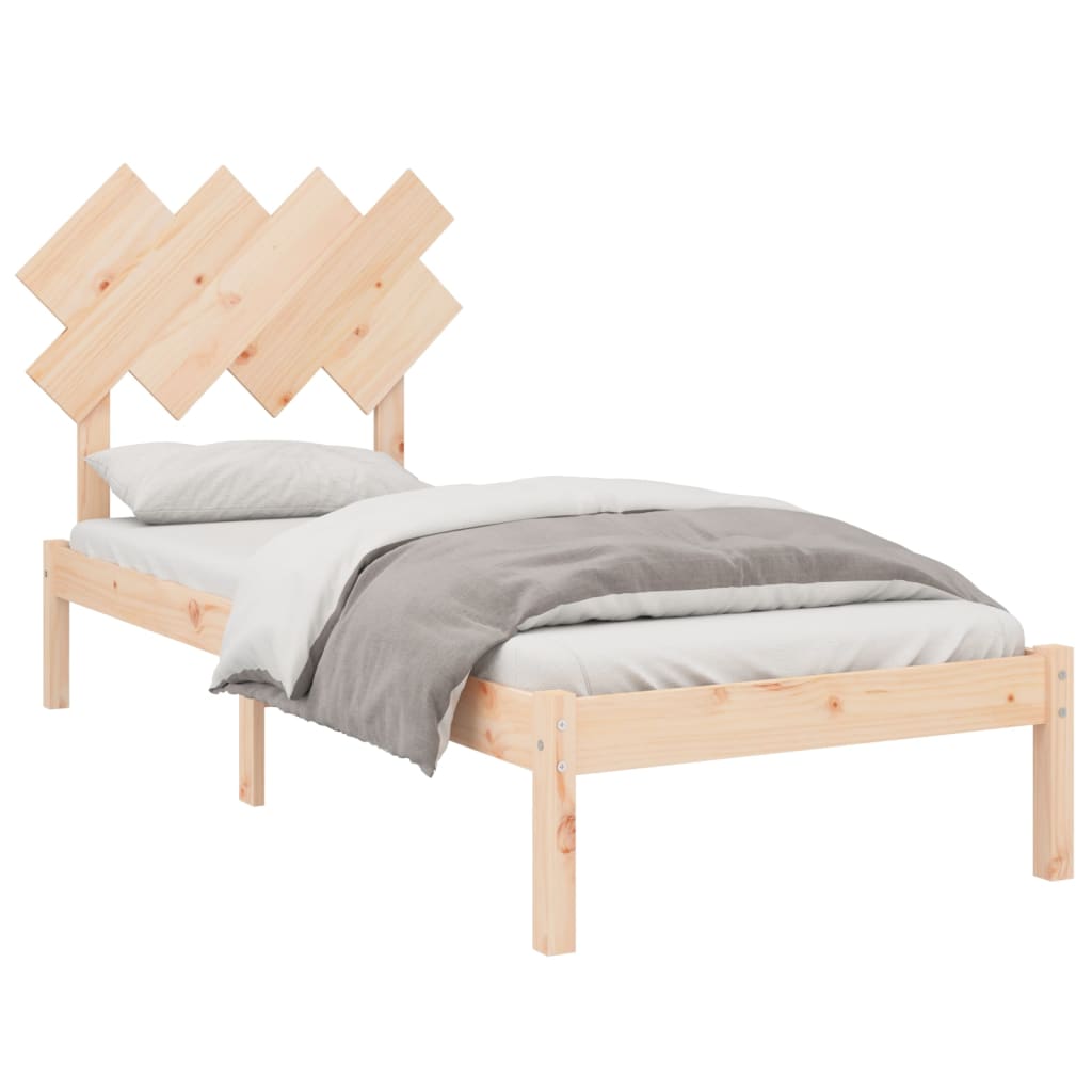 Bed Frame without Mattress 90x200 cm Solid Wood