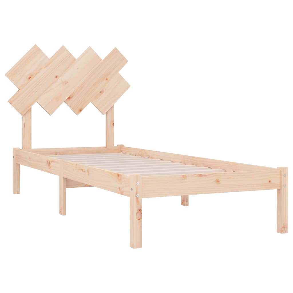 Bed Frame without Mattress 90x200 cm Solid Wood