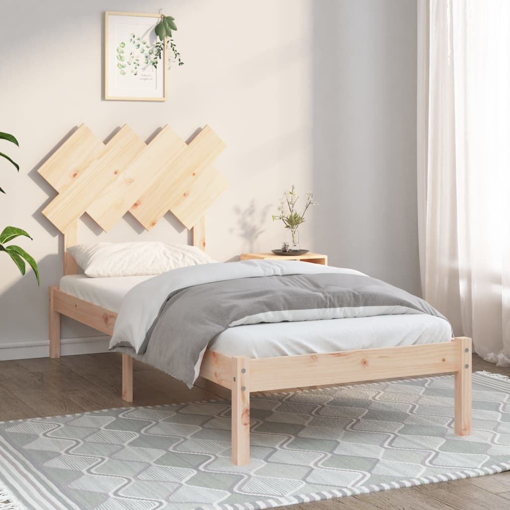 Bed Frame without Mattress 90x200 cm Solid Wood
