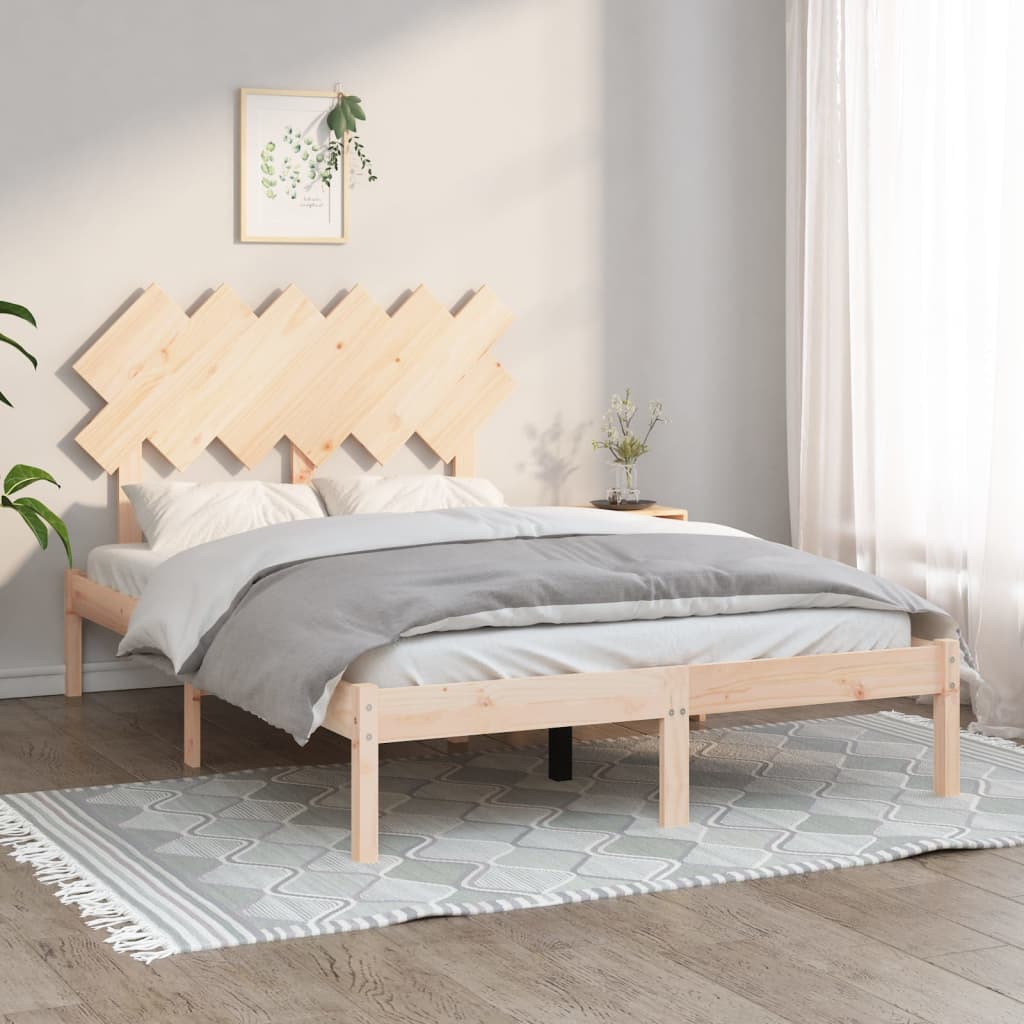 Bed Frame without Mattress 120x200 cm Solid Wood