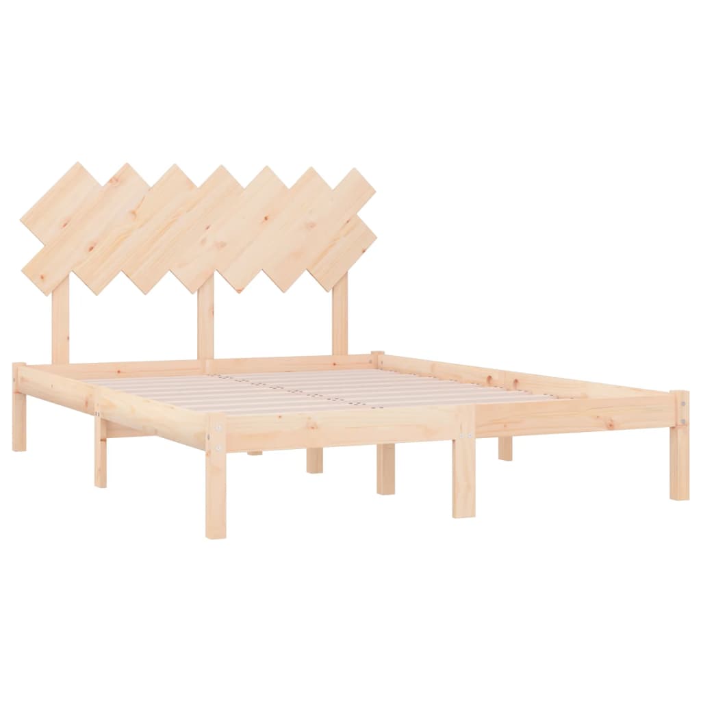 Bed Frame without Mattress 140x200 cm Solid Wood