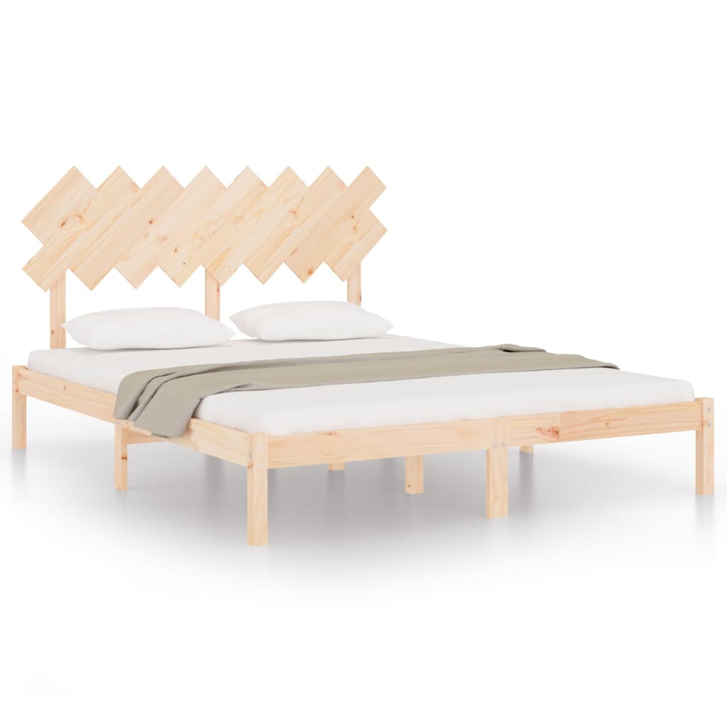 Bed Frame without Mattress 160x200 cm Solid Wood