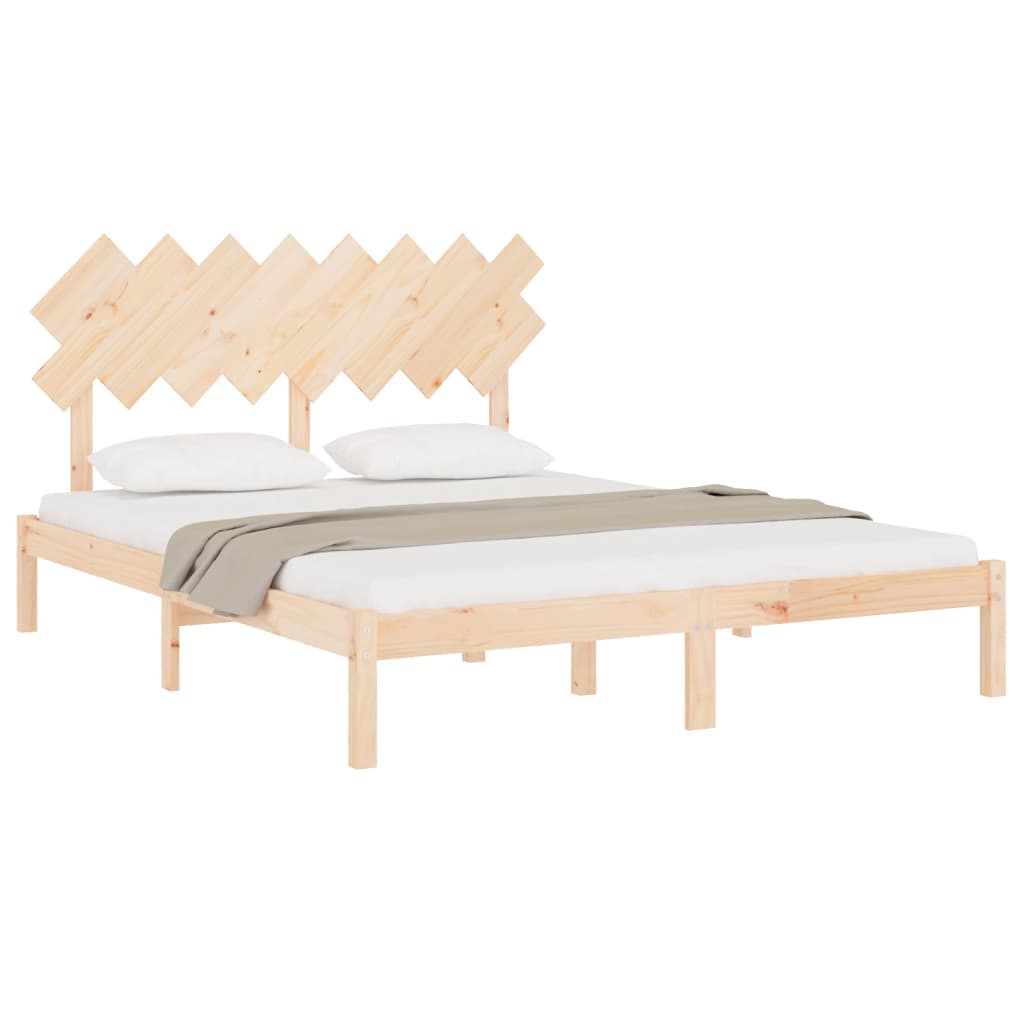 Bed Frame without Mattress 160x200 cm Solid Wood