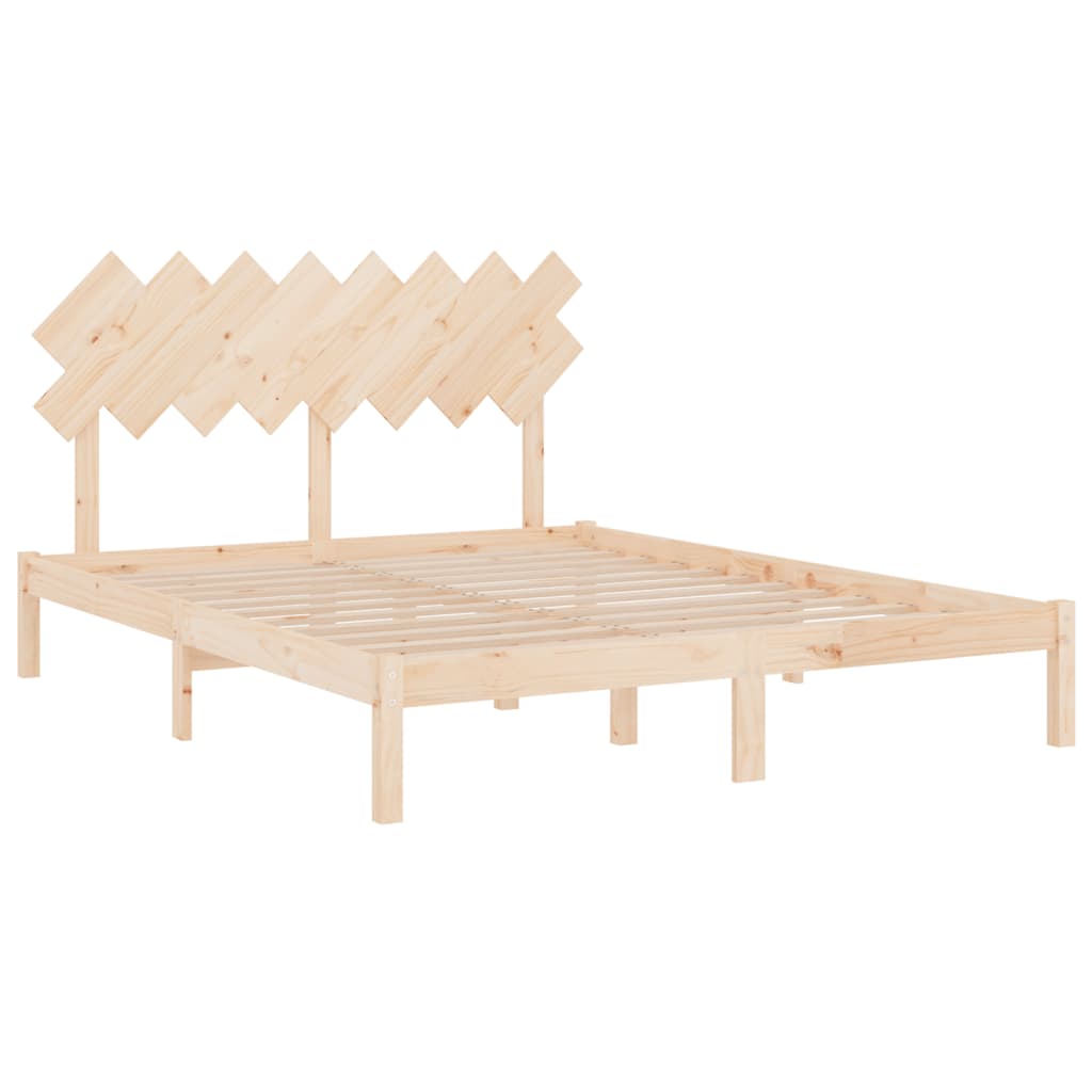 Bed Frame without Mattress 160x200 cm Solid Wood