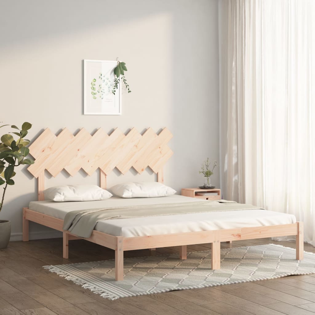 Bed Frame without Mattress 160x200 cm Solid Wood