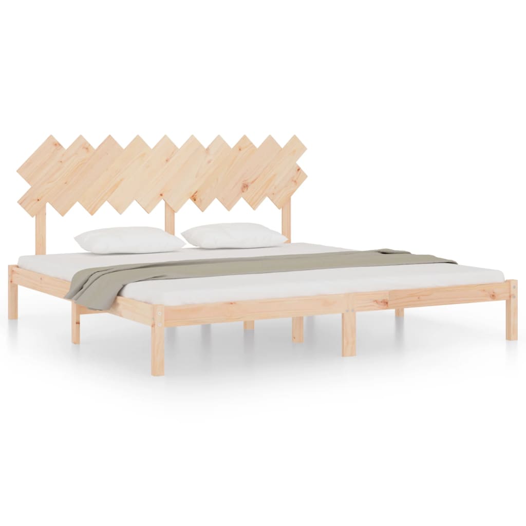 Bed Frame without Mattress 200x200 cm Solid Wood