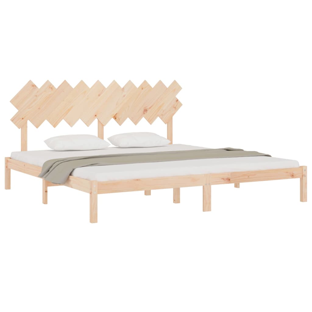 Bed Frame without Mattress 200x200 cm Solid Wood
