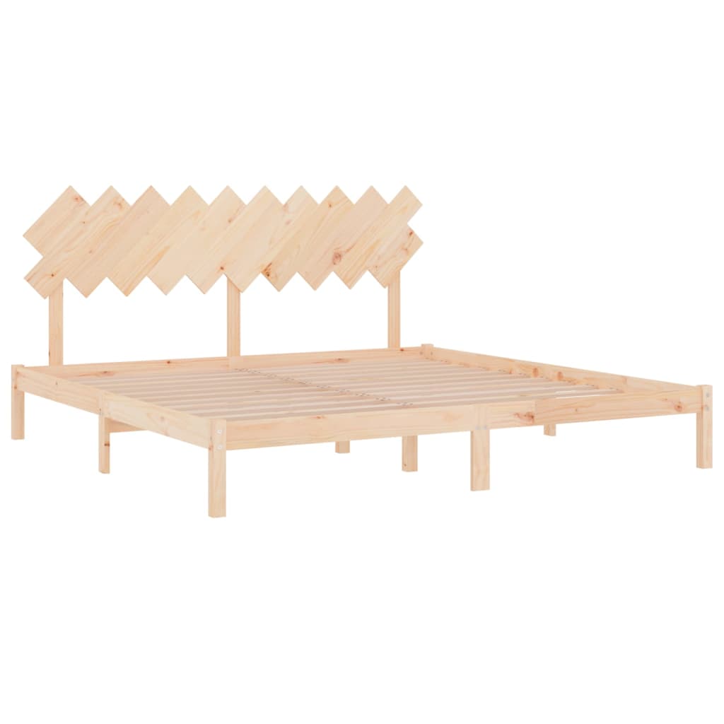Bed Frame without Mattress 200x200 cm Solid Wood