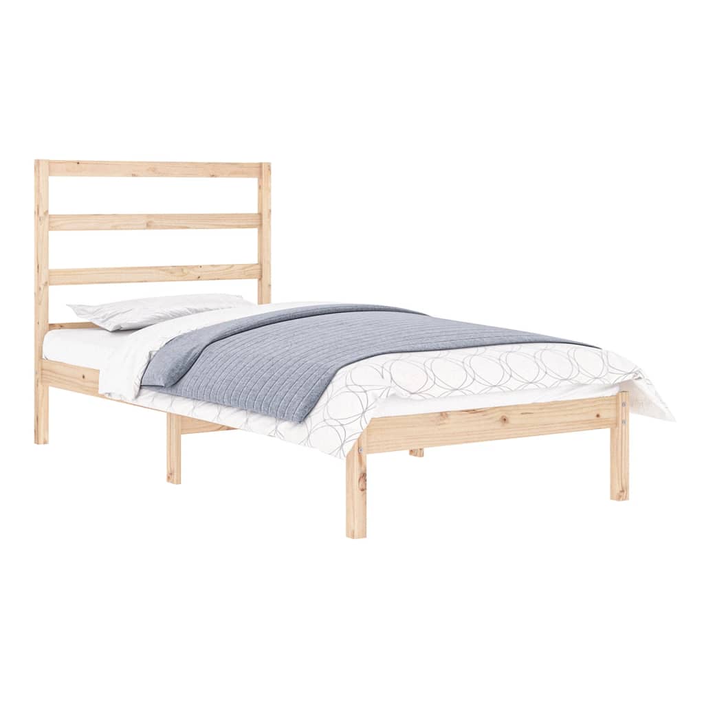 Bed Frame without Mattress 90x190 cm Single Solid Wood