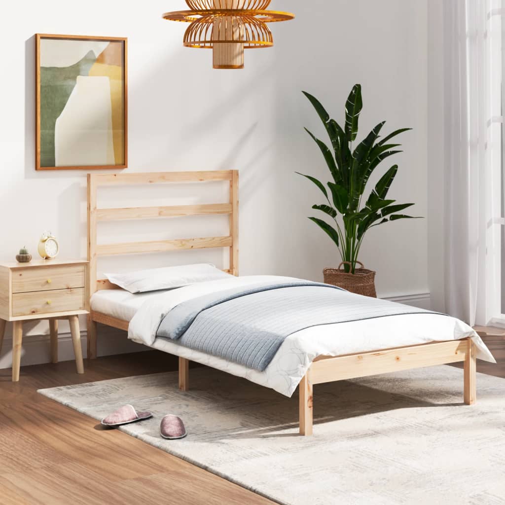 Bed Frame without Mattress 90x190 cm Single Solid Wood
