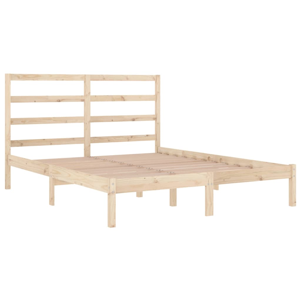 Bed Frame without Mattress 135x190 cm Double Solid Wood