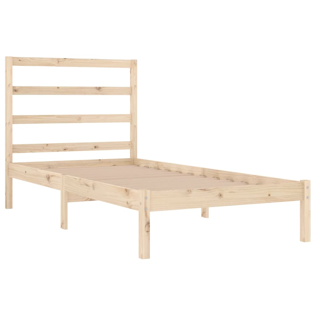 Bed Frame without Mattress 90x200 cm Solid Wood Pine