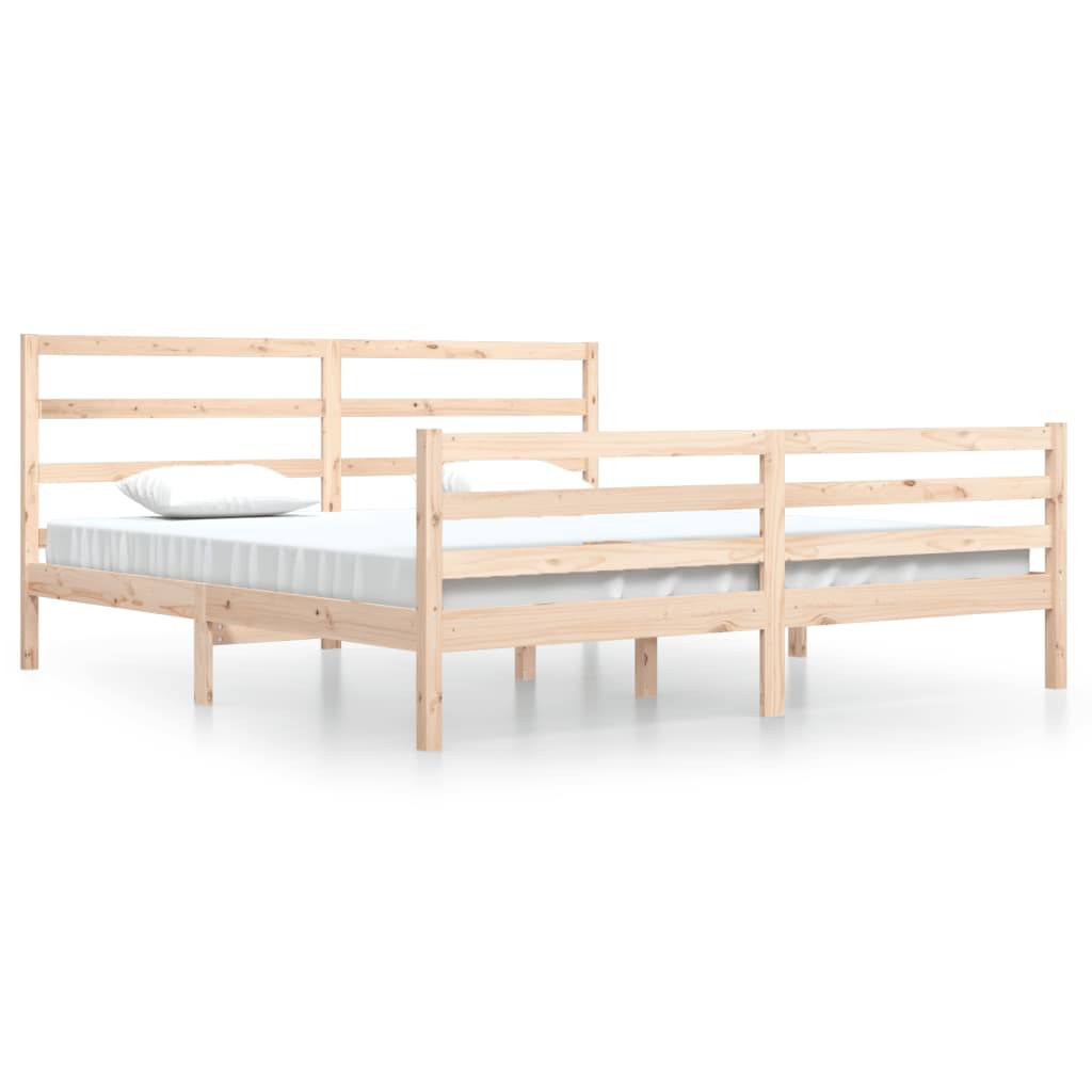 Bed Frame without Mattress Solid Wood Pine 200x200 cm