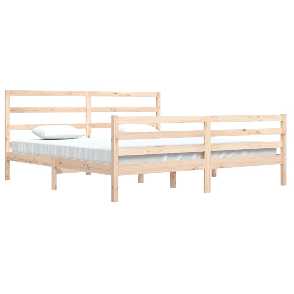 Bed Frame without Mattress Solid Wood Pine 200x200 cm