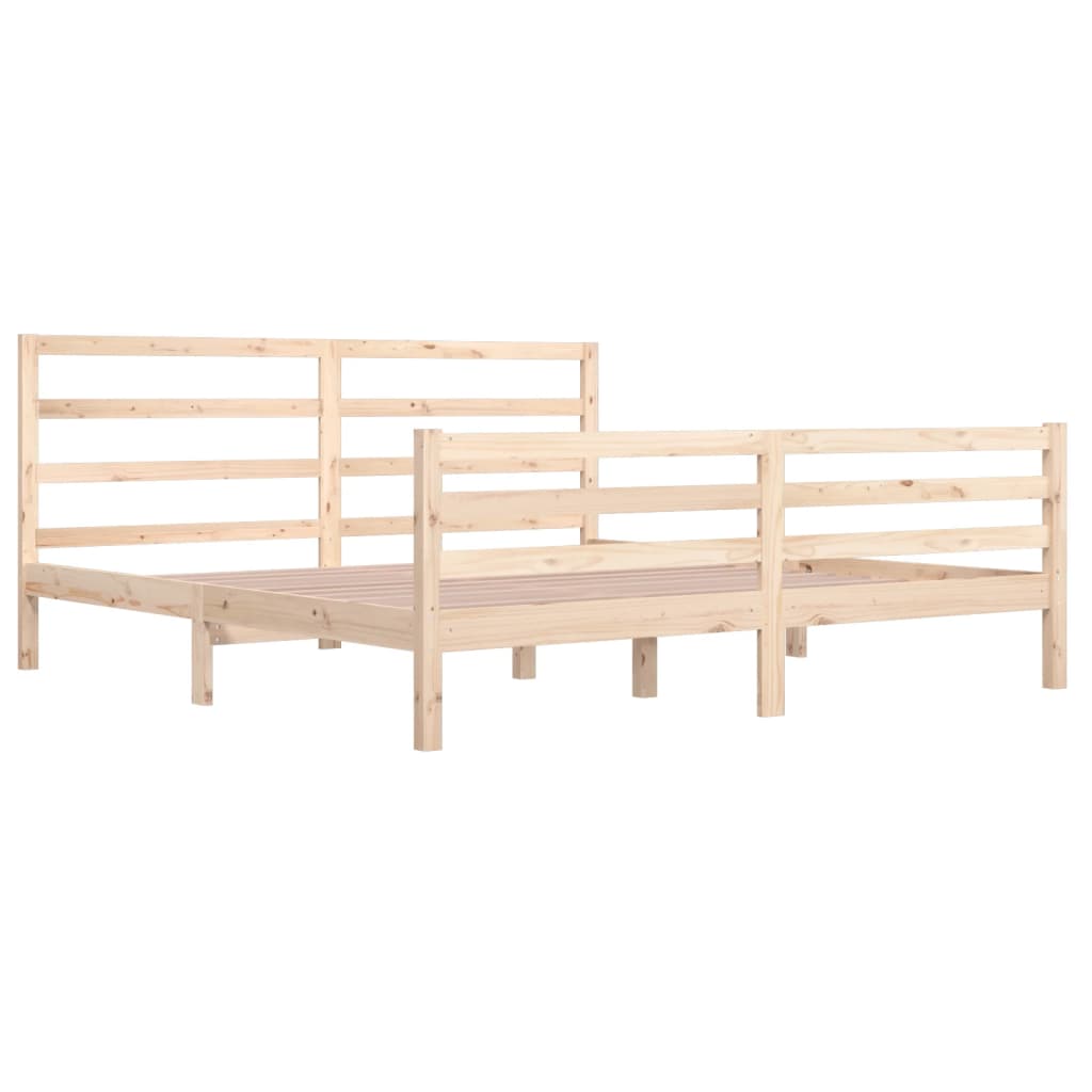 Bed Frame without Mattress Solid Wood Pine 200x200 cm
