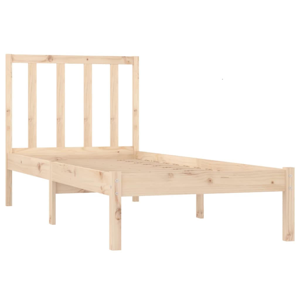 Bed Frame without Mattress Solid Wood Pine 90x200 cm