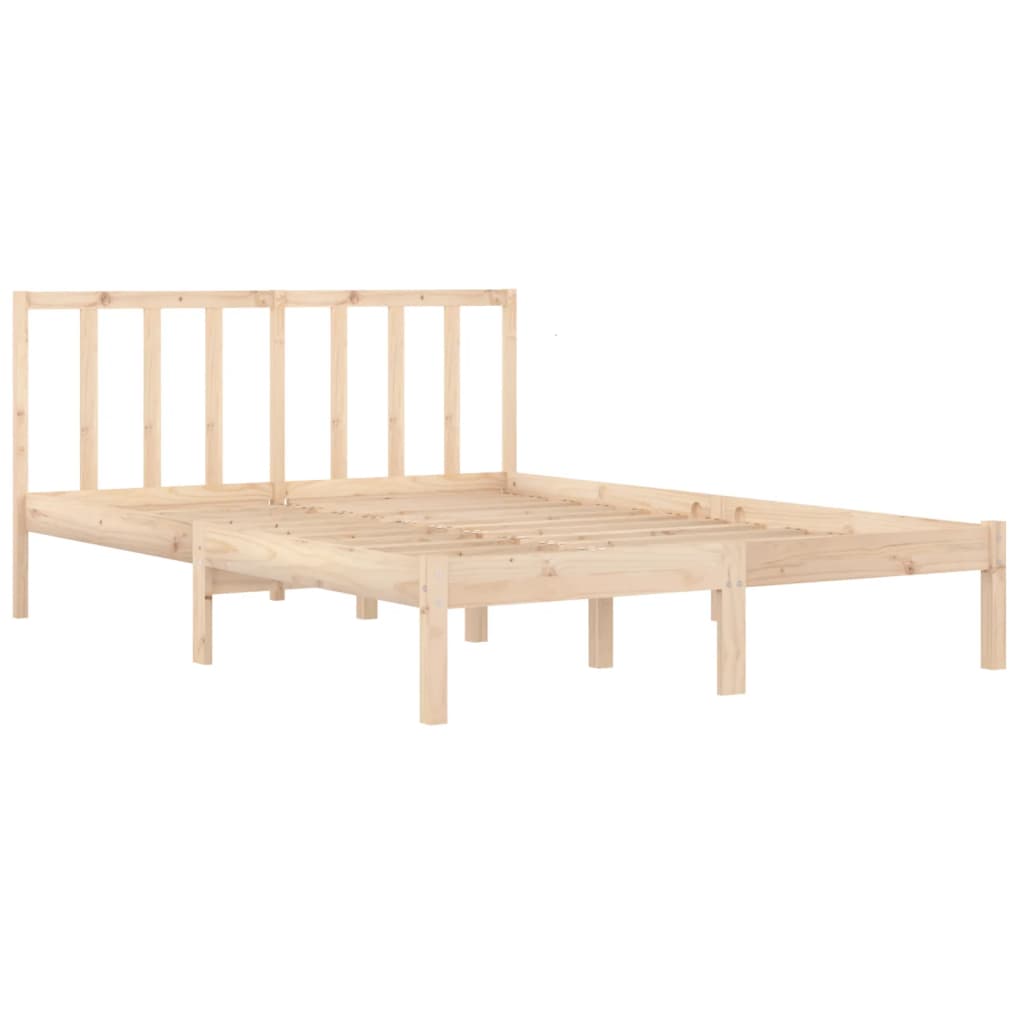 Bed Frame without Mattress Solid Wood Pine 120x200 cm