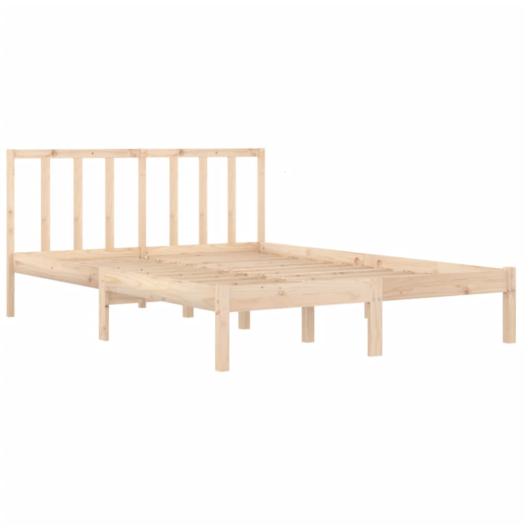 Bed Frame without Mattress Solid Wood Pine 160x200 cm