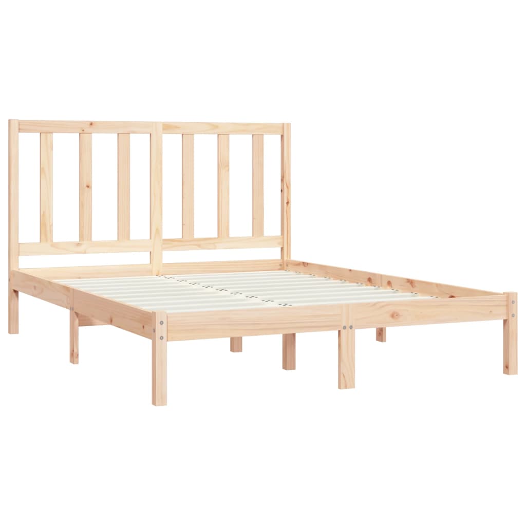 Bed Frame without Mattress Solid Wood Pine 120x200 cm