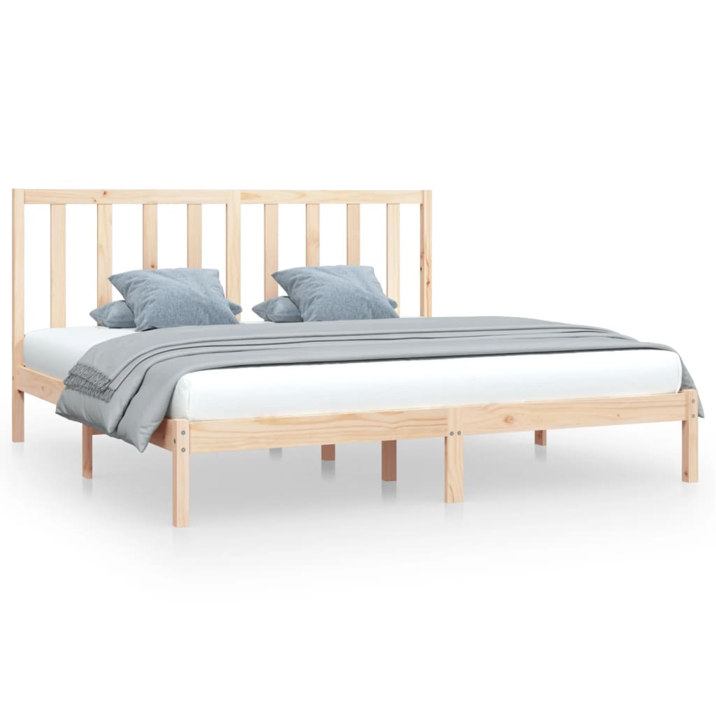 Bed Frame without Mattress Solid Wood Pine 200x200 cm