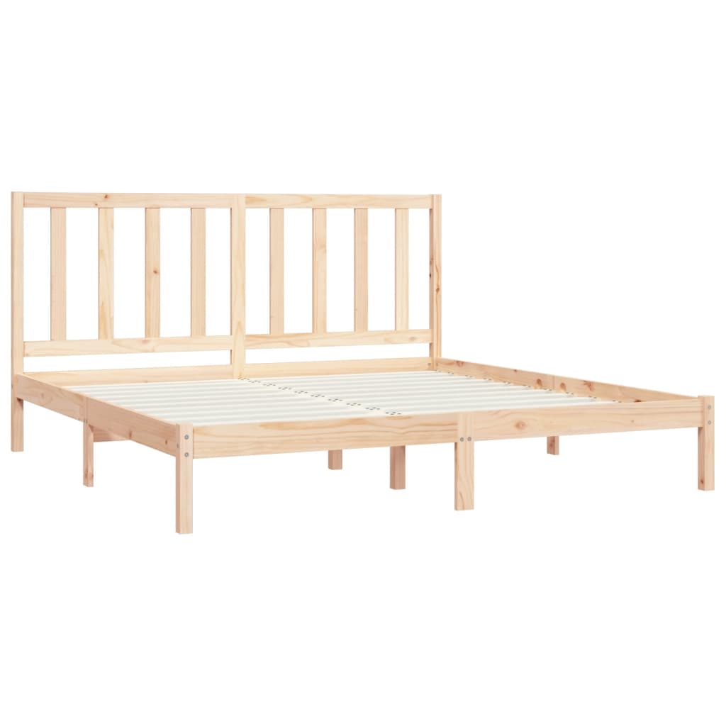 Bed Frame without Mattress Solid Wood Pine 200x200 cm