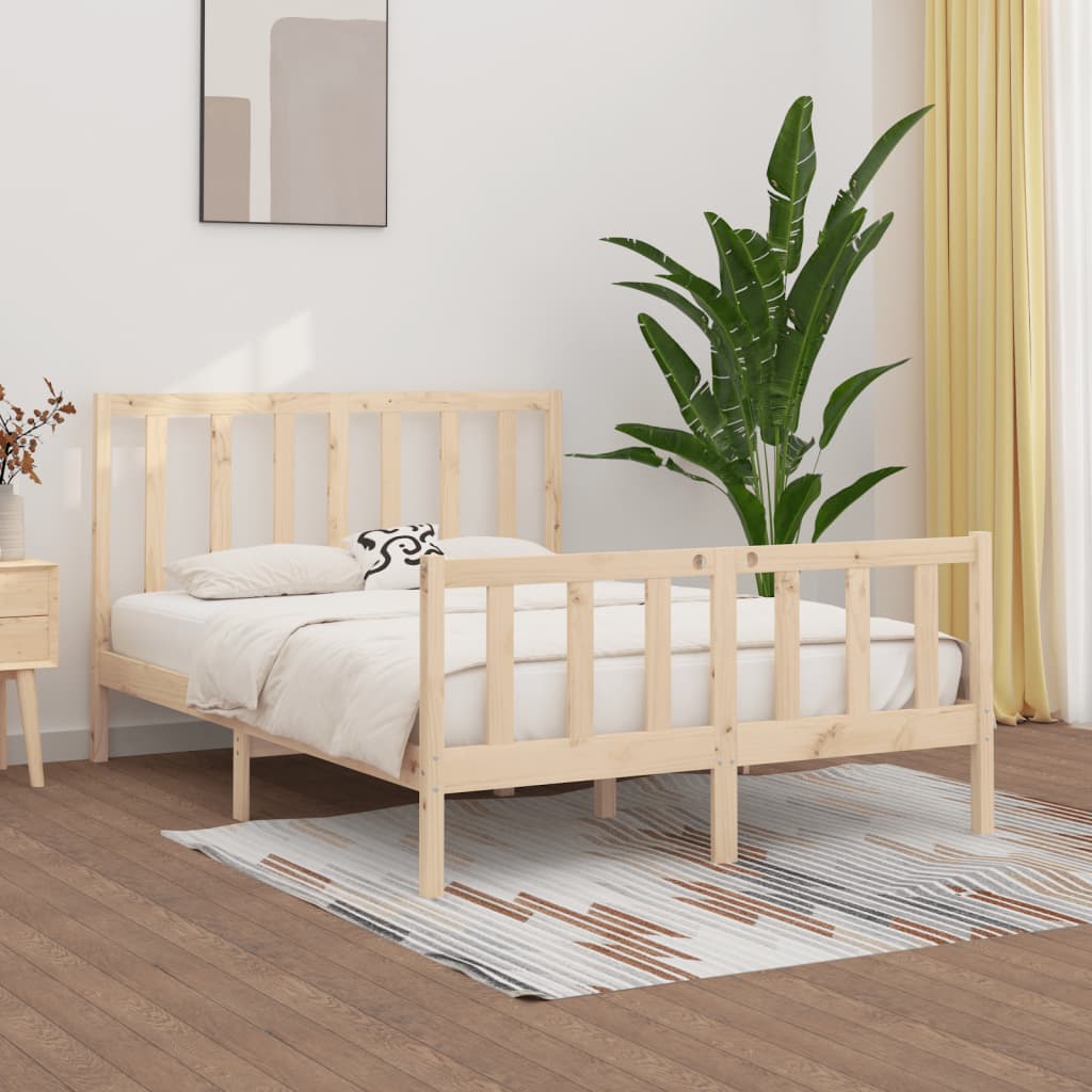 Bed Frame without Mattress 120x190 cm Small Double Solid Wood