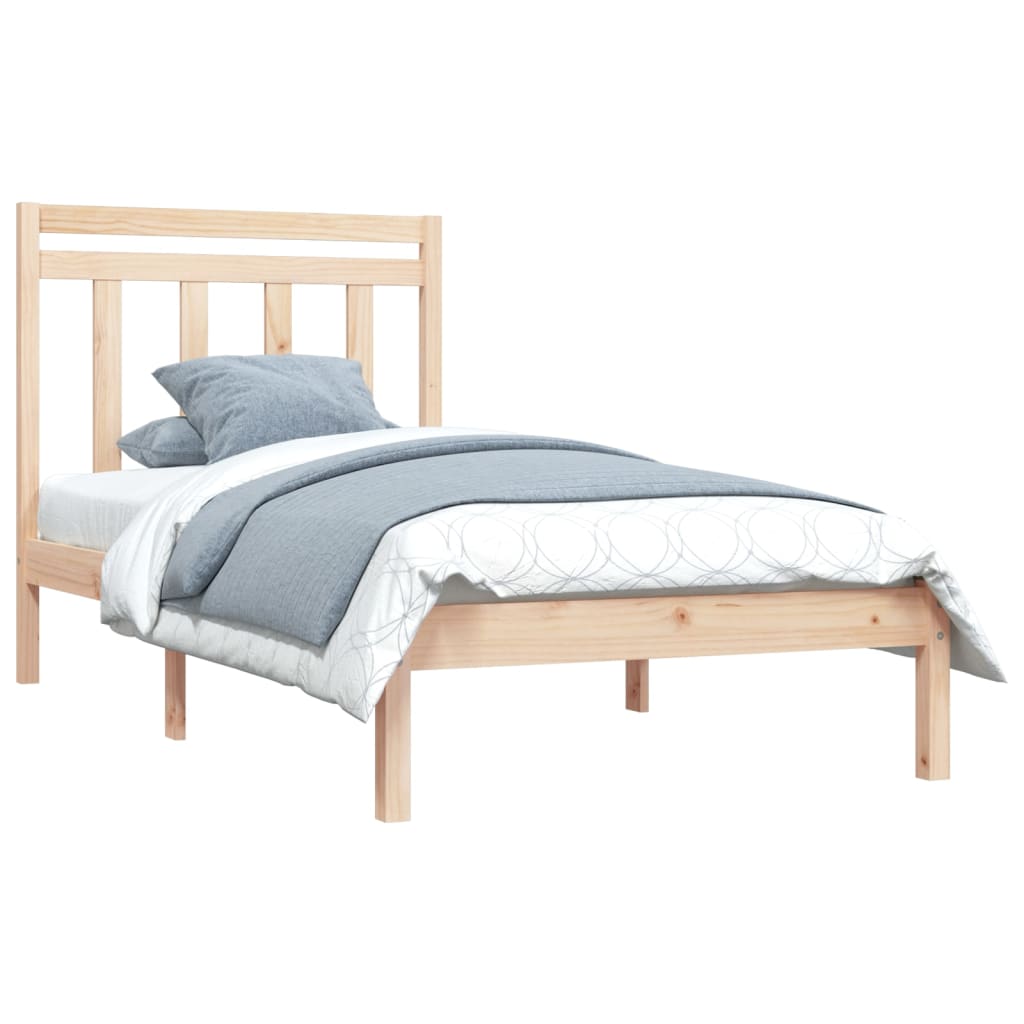 Bed Frame without Mattress 90x190 cm Single Solid Wood