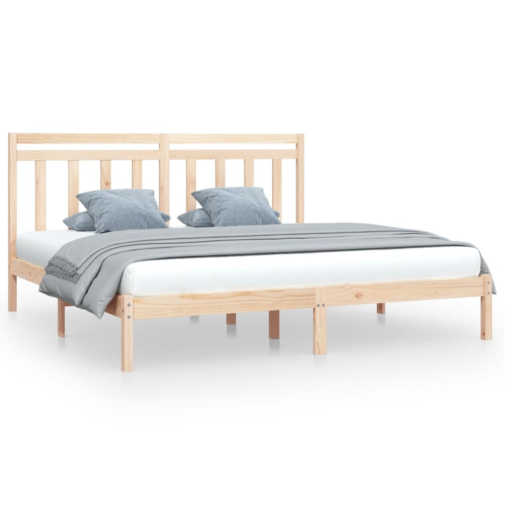 Bed Frame without Mattress 200x200 cm Solid Wood